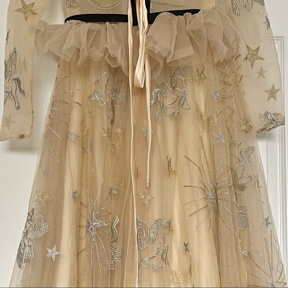 Stunning Metallic Embroidered Mashed Dress Prom Dress - Picture 7 of 13